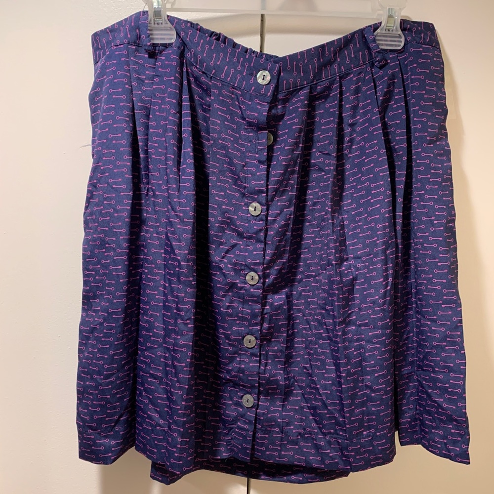 Button front skirt